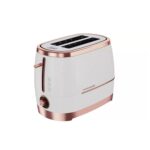 Beko Cosmopolis 2 Slice Retro Toaster – White & Rose Gold – 870W – TAM8202W - 01