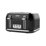 Breville Flow Collection 4 Slice Wide Slots Toaster – Black – 1800W – VTT890 - 01