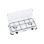 FireFriend CamPart Travel Gas Stove – White – 2 Burners – KO-6382 - 01