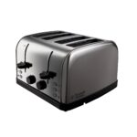 Russell Hobbs 4 Slice Brushed Stainless Steel Toaster – Silver – 1500W – 18790 - 01