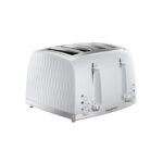 Russell Hobbs Honeycomb 4 Slice Extra Wide Slot Toaster – White – 1500W – 26070 - 01