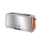 Russell Hobbs Luna 2 Slice Long Slot Toaster – Copper – 1420W – 24310 - 01