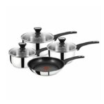 Tefal Jamie Oliver Stainless Steel Pan Set – Silver – 4 Pcs – B125SA44 - 01